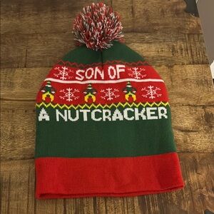 ELF Red and Green Holiday Knit Hat